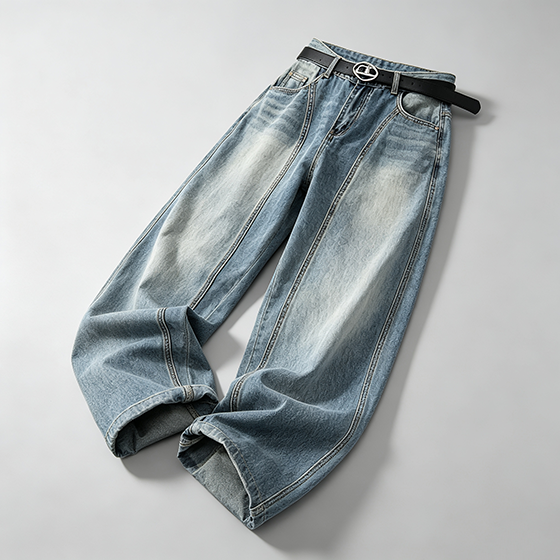 Men’s Loose Wide-Leg Jeans - Image 3